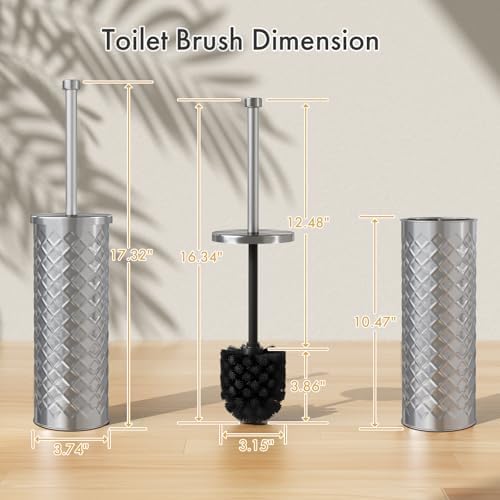 Toilet Bowl Brush and Holder Set 3 Pack - Image 2