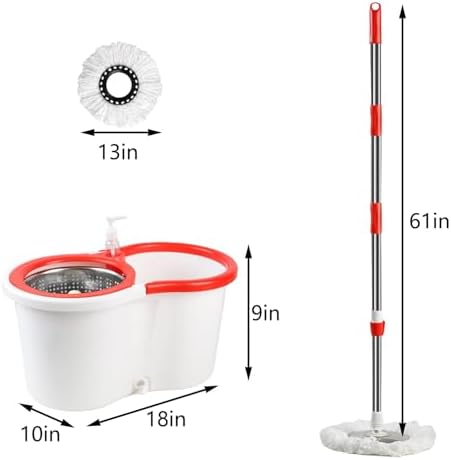 Spin Mop and Bucket with Wringer Set, - Image 2