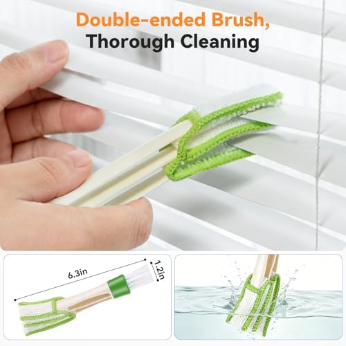 8PCS Window Blind Cleaner Duster Tool, 7-Finger Microfiber Blind Duster - Image 3