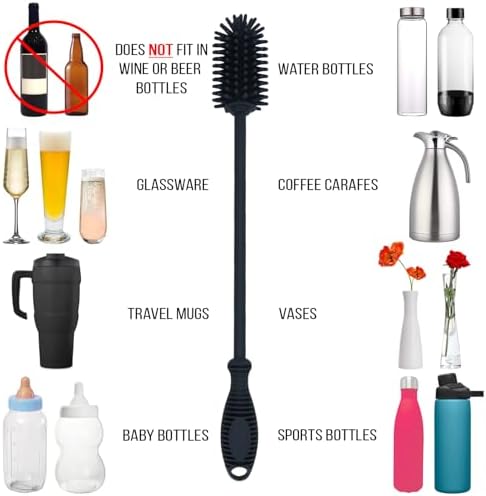 Kitchiny Silicone Bottle Brush 12.5 inch - Image 5