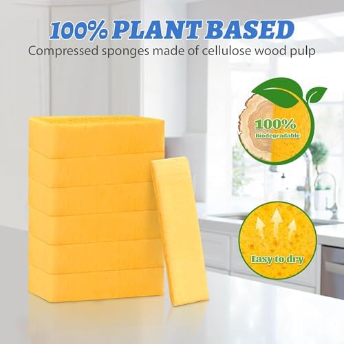 Silkyhose 6PK Compressed Pop-Up Cellulose Sponges, Tear-Resistant & Thick - Image 6