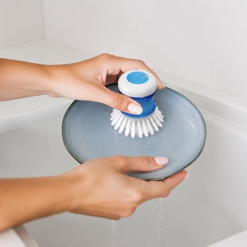 Dish Brush with Soap Dispenser for Sink, Pots & Pans Cleaning, Soft 2 Pack - Image 5