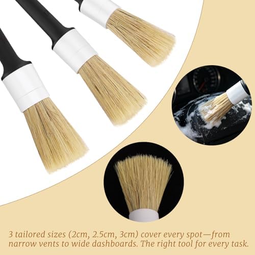 ZUFECY 3-Pack Car Detailing Brushes, and Tight Crevices - Image 4