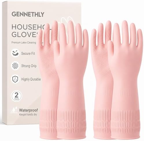 Rubber Dishwashing Gloves, Reusable Cleaning Dish Gloves by Unknown