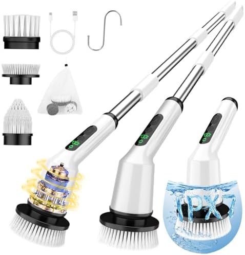 Electric Spin Scrubber for Bathroom, Shower Scrubber by CTMAST