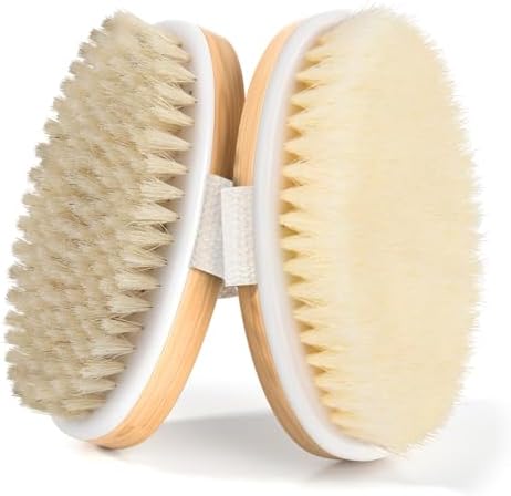 2 Pack Dry Brushing Body Brush, Natural and Soft Bristle Shower Brush by Tskcos