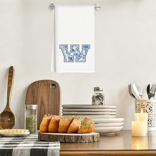 Chinoiserie Initial Kitchen Towels, Personalized Kitchen Towels, Personalized - Image 2