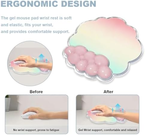 Pastel Cloud Wrist Rest and Gel Mouse Pad Support - Image 4