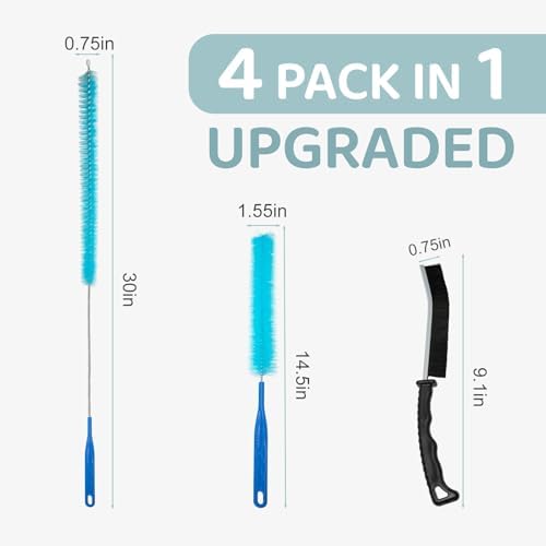5 Pcs Dryer Vent Cleaner kit, Refrigerator Coil Cleaning Brush, Home - Image 6