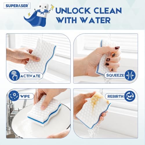 Magic Sponge Eraser, 3X Density Melamine Cleaning Sponges, 24 Pack - Image 6
