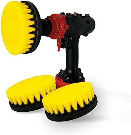 Premium Drill Brush Professional – Medium-Soft 5 in Yellow Set of 3 | - Image 6