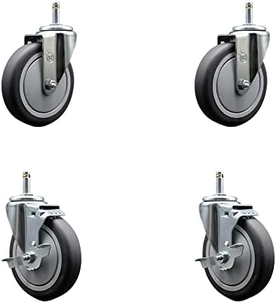 9T36L5 FG9T36L50000 Rubbermaid Mobile Shelf Truck 5'' Replacement Caster Kit by ServiceCasterCorporation