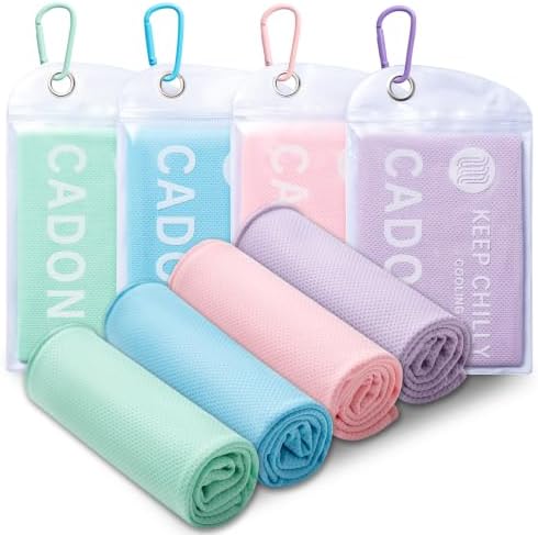 4 Pack Cooling Towel, Soft Breathable Chilly Towel, Ice Towel by CADONO
