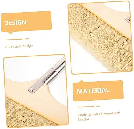 Wooden House Broom Static Soft Bristle Broom Metal Handle - Image 2