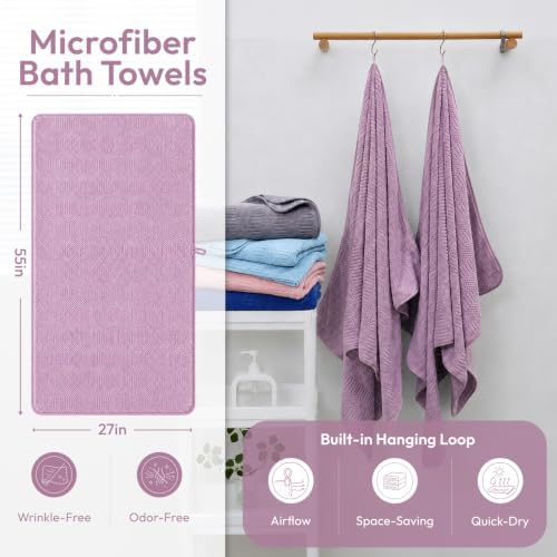 JML Microfiber Bath Towels, 2 Pack, 27x55 in - Image 2