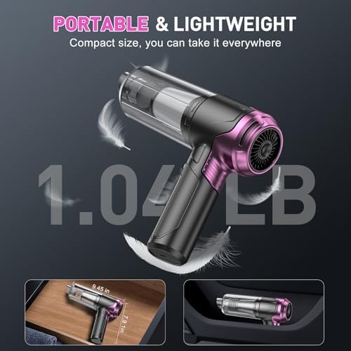 KMM Handheld Car Vacuum Cleaner, Hand Held Vacuum & Air Duster - Image 6
