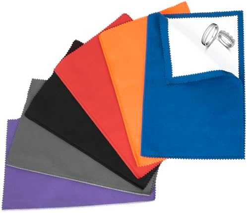 6 PCS Jewelry Polishing Cloths, Large 10x12 Inch by Builimeer