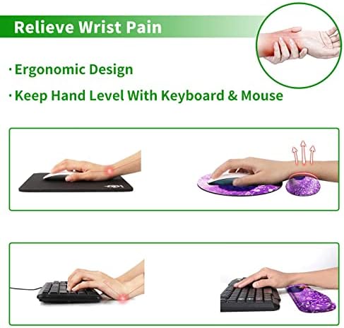 Ergonomic Keyboard Wrist Rests Gel Memory Foam Mouse Pad - Image 2