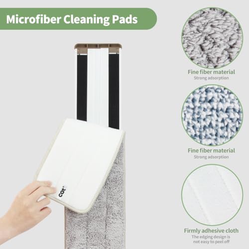CQT Replacement Flat Floor Mop Reusable Washable Microfiber Pads - Image 5