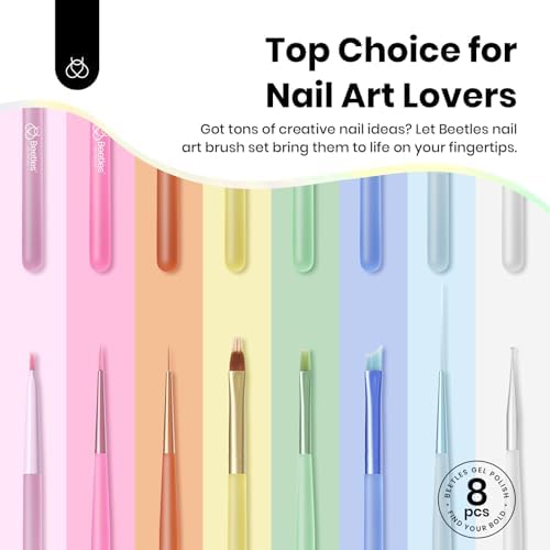 Beetles Nail Art Brushes Set for Gel Polish 8 Pcs - Image 2