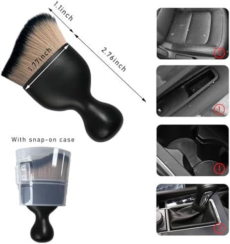 Dickno Car Interior Dust Brush, Soft Scratch Free Auto Detailing Brushes - Image 2