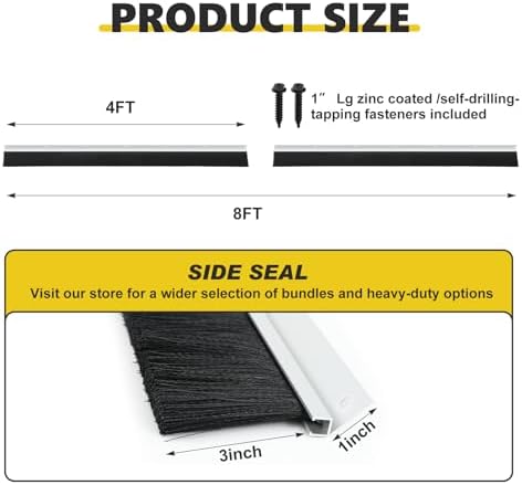 DoubleFill 3" Roll Up Door Brush Seal - Image 2