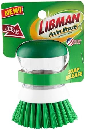 Libman Palm Brush with Soap Dispenser – Dish Brush by Tribello