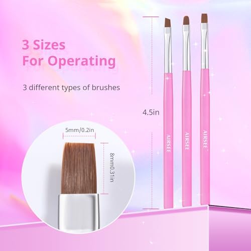 AIRSEE Nail Art Clean Up Brushes - Image 7