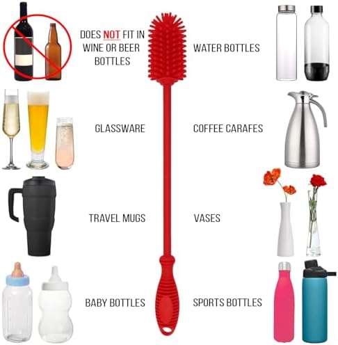 Kitchiny Silicone Bottle Brush 12.5 inch - Image 5