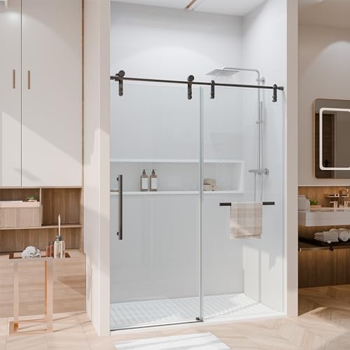 Kullavik 56-60" W x 76" H Frameless Sliding Shower Door by KULLAVIK