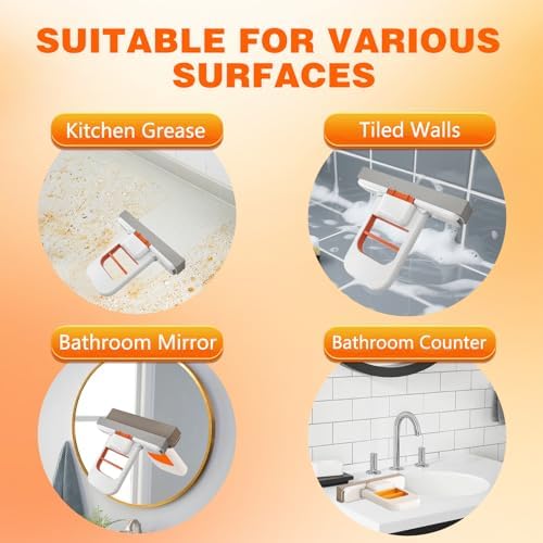 Self Squeezing Mini Mop, Wet and Dry Use Cleaning System, Foldable Desktop Mop - Image 6