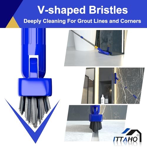 12" Wide Floor Scrub and Grout Brush Set - Image 2
