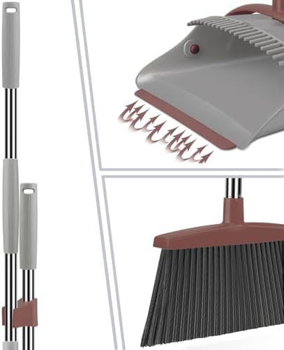 Ivandar Broom with Dustpan Combo Set, 50.6 inch Long Handle, Upright Standing - Image 3