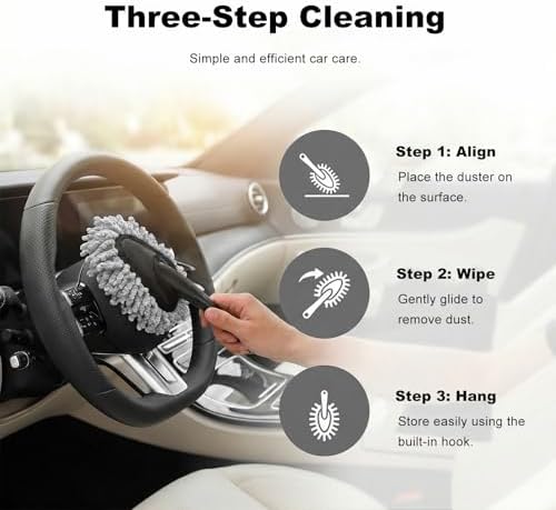 Car Dash Duster Brush, Super Soft Microfiber Duster Auto Dashboard Dust - Image 5