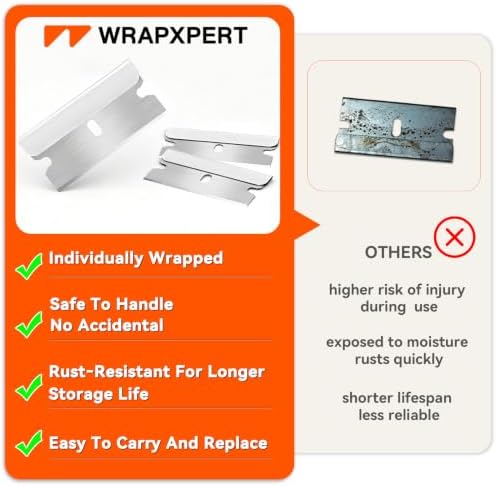 WRAPXPERT Single Edge Razor Blades, 300 Pack Razor Blades Single Edge, - Image 5