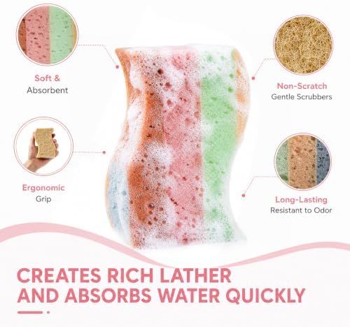 Color Kitchen Sponges Heavy Duty Kitchen Cleaning Scrubbing 10 Pack - Image 4