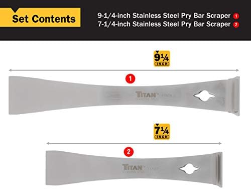 Titan 17005 2-Piece Stainless Steel Pry Bar Scraper Set - Image 2
