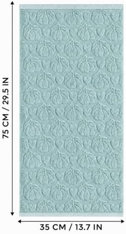 Artoid Mode 1 Pc Blue 3D Heart Pumpkin Jacquard Hand Towel - Image 6