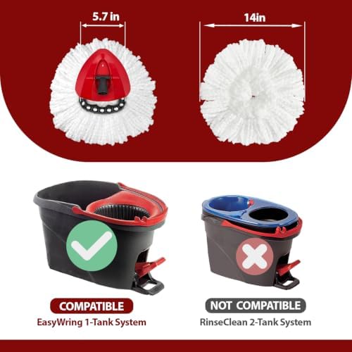 6 Heads + 1 Base Spin Mop Replacement Head - Image 2