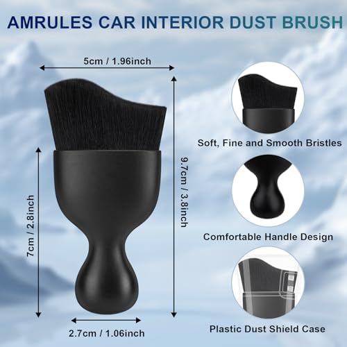 Amrules 2 Pcs Car Interior Detailing Brush Cleaning Tools - Image 2