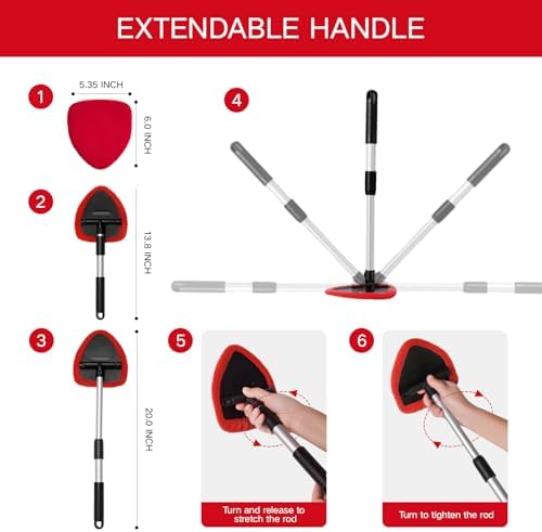 Qydipclin 7pcs Windshield Cleaner Tool Car Interior Window Cleaning Kit - Image 4