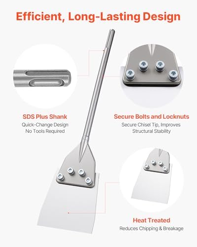 VEVOR SDS Max Floor Scraper, 23.6" x 5.9" Chisel Bit - Image 6