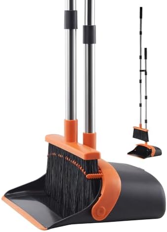 VEVOR Broom and Dustpan Set, Heavy Duty Dustpan and Broom Combo by VEVOR