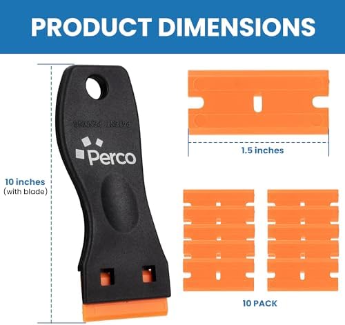 Perco Plastic Non-Scratch Razor Blade Scraper - Image 2