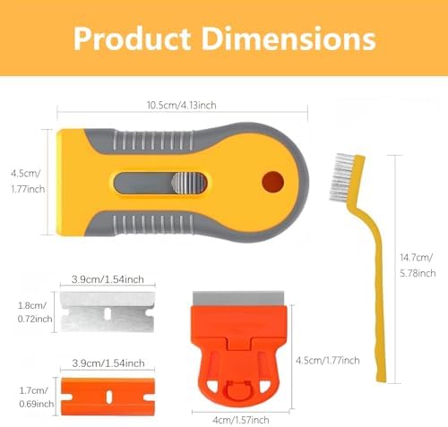 8 Pack Razor Blade Scraper, Retractable Razor Blade Scraper Tool - Image 2