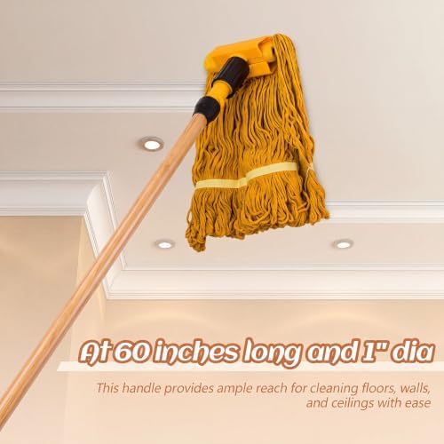 Barydat 10 Pack 60 Inch Lacquered Wood Broom Handle Bulk - Image 6