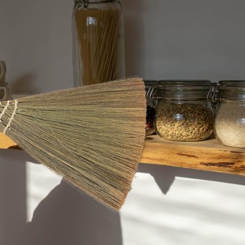 Soft-Haired Mini Broom 12.20 Inch Short Handle Tabletop Dust Sweeper - Image 3