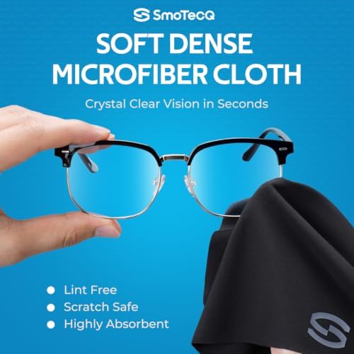 SmoTecQ SoftDense Microfiber Lens Cleaning Cloths – Professional Grade 3μm - Image 2