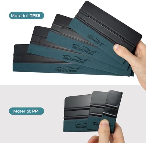 NEWISHTOOL 7 in 1 Vinyl Squeegee Tool Different Sizes Plastic Scraper Cards - Image 2