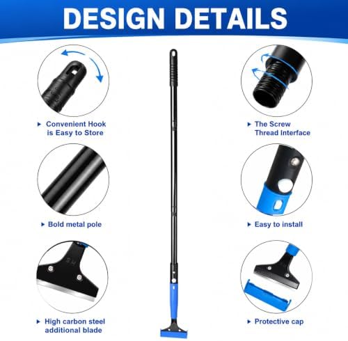 Adjustable Long Handle Floor Scraper 8-67 Inch, Heavy Duty - Image 5